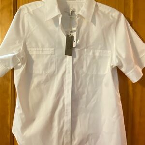 Chico’s short sleeve white blouse, never worn
